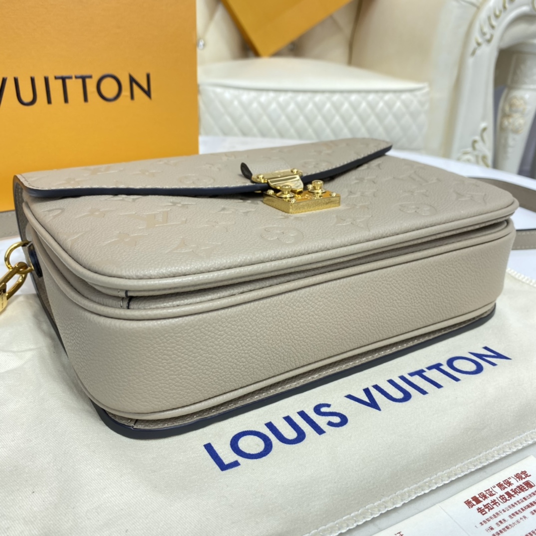 Louis Vuitton POCHETTE METIS Handbag Monogram Empreinte M44881 Tourterelle Grey